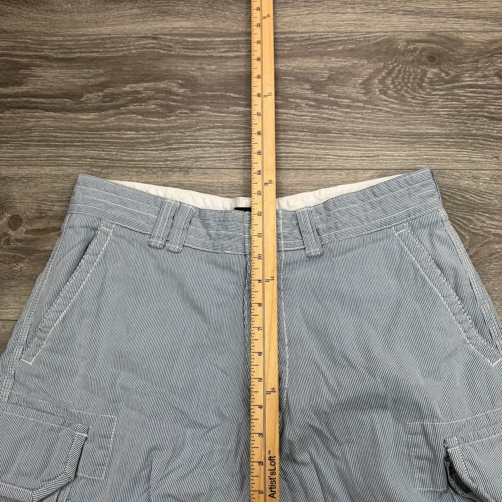 Polo Ralph Lauren Cargo Shorts Mens 33 Blue White Stripe Paratrooper Military - Picture 10 of 13